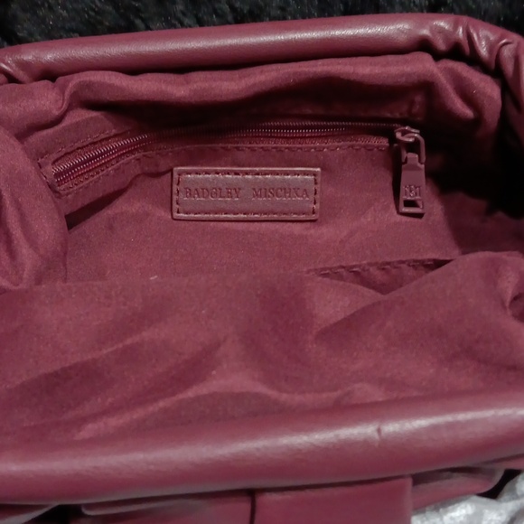 NWT Badgley Mischka plum clutch - Picture 8 of 8